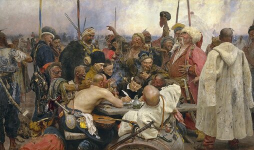 Ilja_Jefimowitsch_Repin_-_Reply_of_the_Zaporozhian_Cossacks_-_Yorck.jpg Ilja_Jefimowitsch_Repin_-_Reply_of_the_Zaporozhian_Cossacks_-_Yorck.jpg